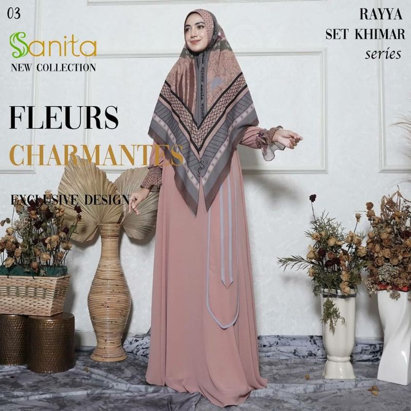 RAYYA SET SYARI DRESS By SANITA Gamis Syar'i  Hijab Kekinian Bestseller Best Seller Terlaris