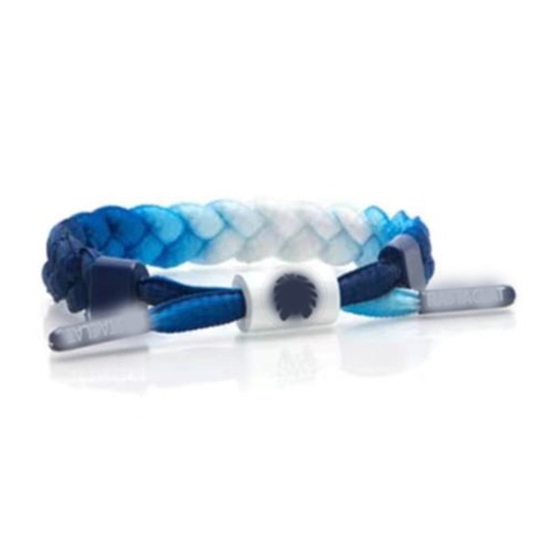 BRACELET GELANG TALI KAIN PRIA BASKET SILVER SOX RAS BLUE WHITE IOP