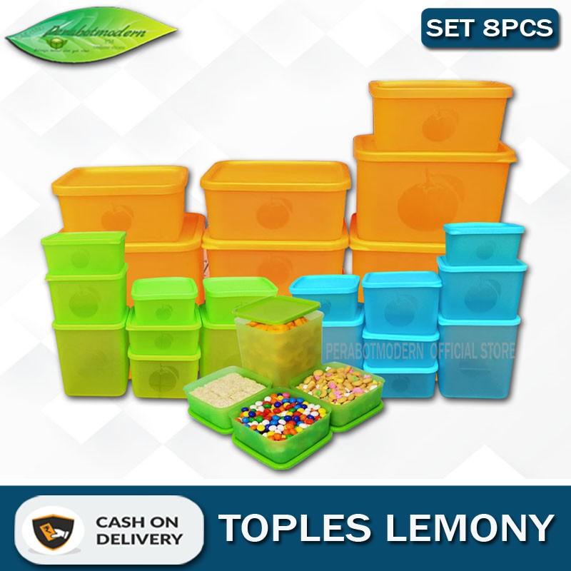 TOPLES SEALWARE LEMONY PLAST / TOPLES SERBAGUNA PAMELO SET 8 PCS