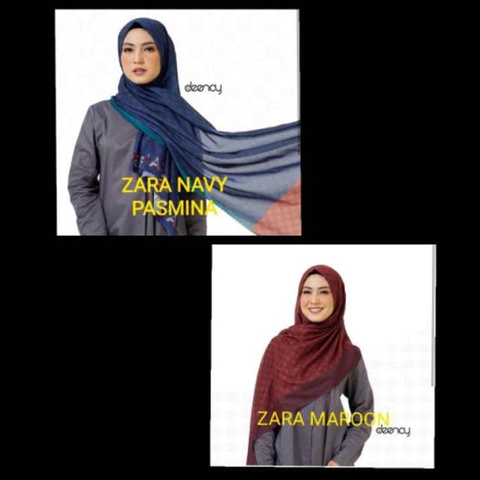 Deenay zara pasmina navy, zara Pasmina maroon