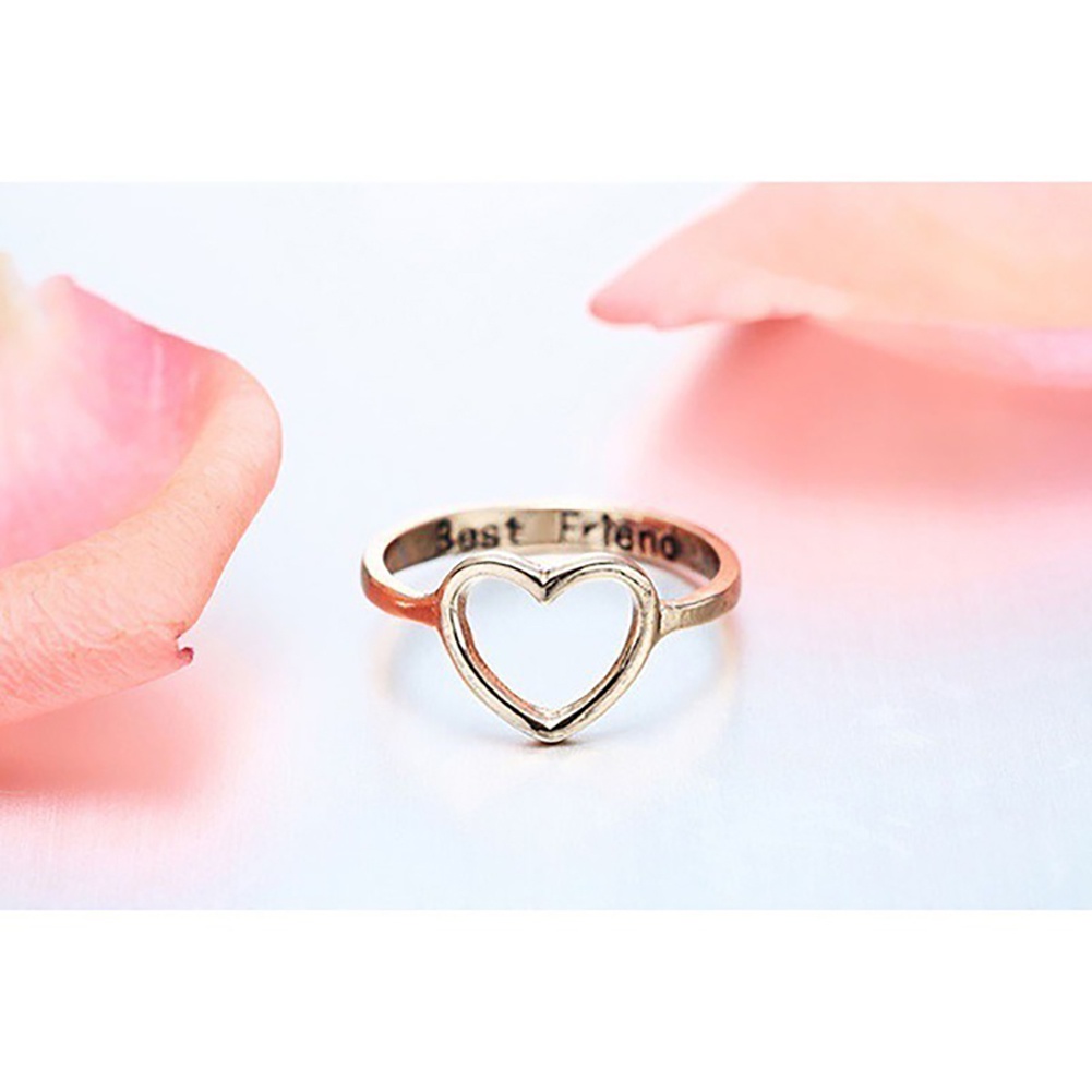 Hu Hu Hu Hu Hu Alat Bantu Pasang Kacamata♡ Cincin Model Hollow Bentuk Hati Untuk Wanita