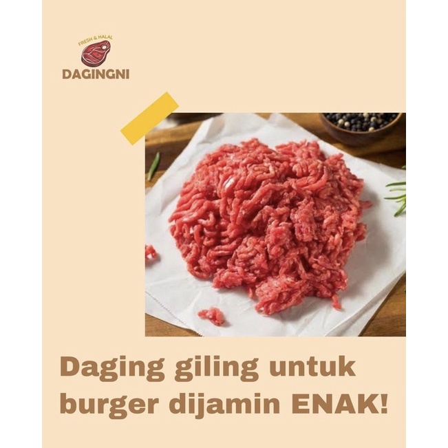 

Daging giling sapi lokal buat burger 500gr