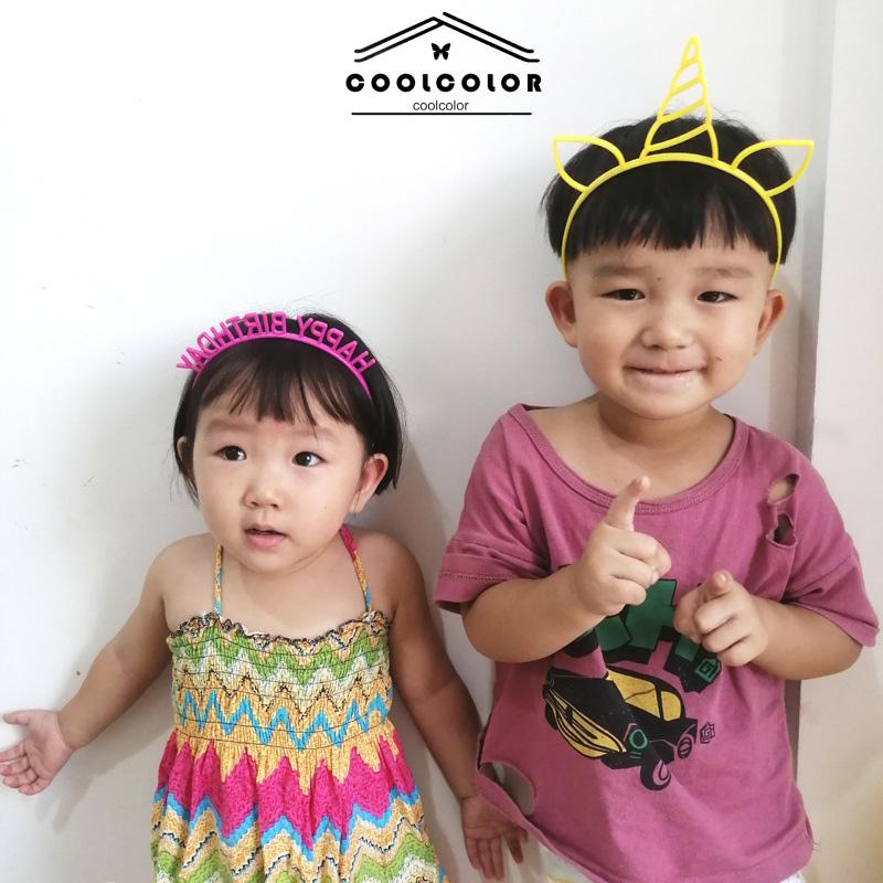 COD Huruf ikat kepala ulang tahun HAPPY BIRTHDAY ikat kepala ulang tahun anak-anak topi ulang tahun mahkota- cl