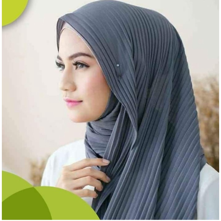 PASHMINA PLISKET LIDI FULL = Maroon, Army, Hitam, Putih, Coklat susu, Lilac, Pink