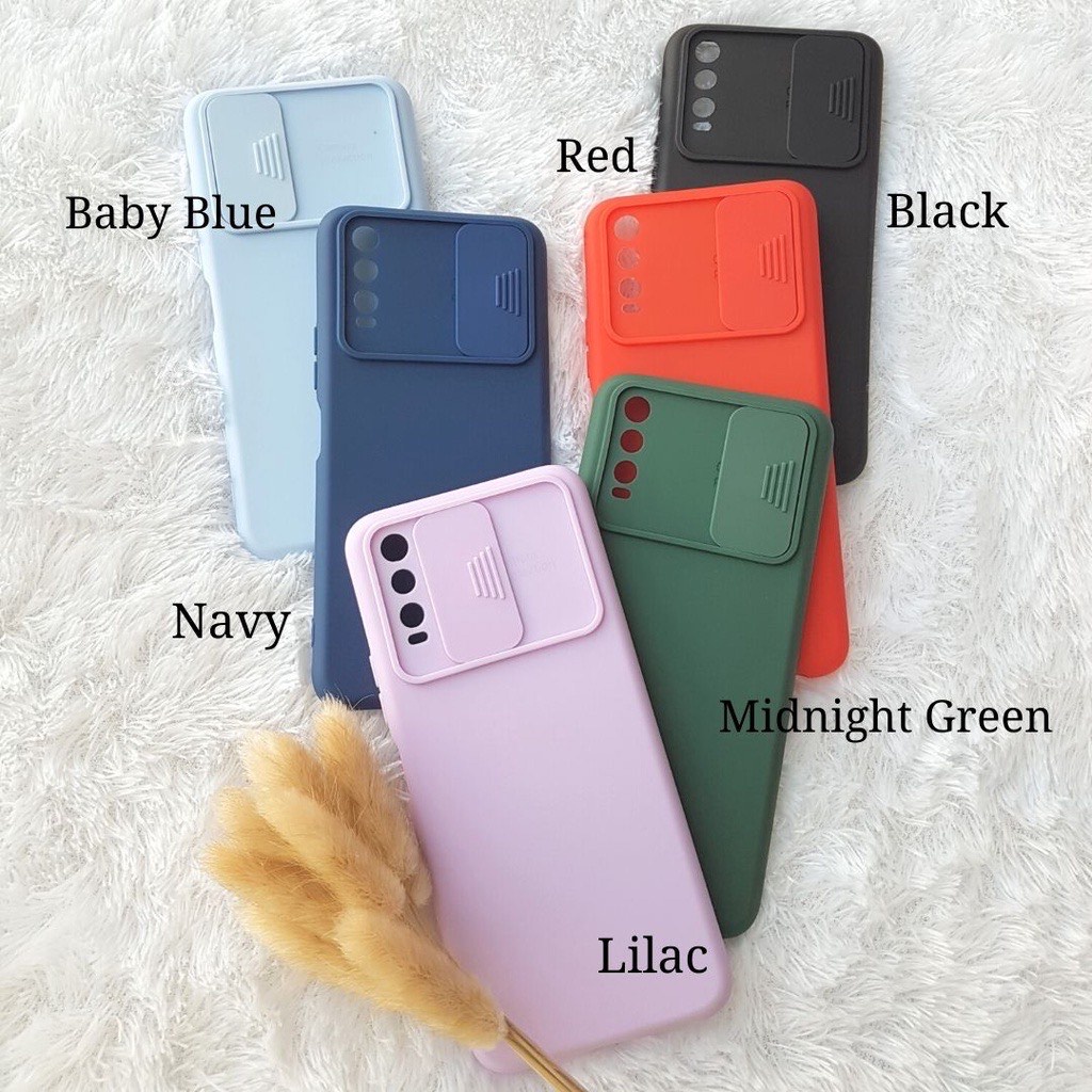 Xiaomi Redmi Note 10 9 8 Pro 4G REDMI 9T 9C 9A 9 8A Slide Case Camera Push Pull Baby Softcase Rubber Matte Candy Silicone Sliding Casing