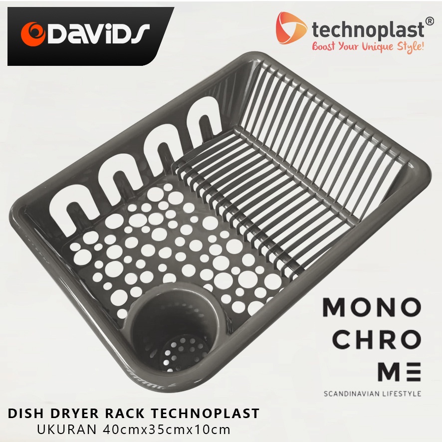 Rak Pengering Piring Plastik Dapur Dish Dryer Rack Technoplast Mono