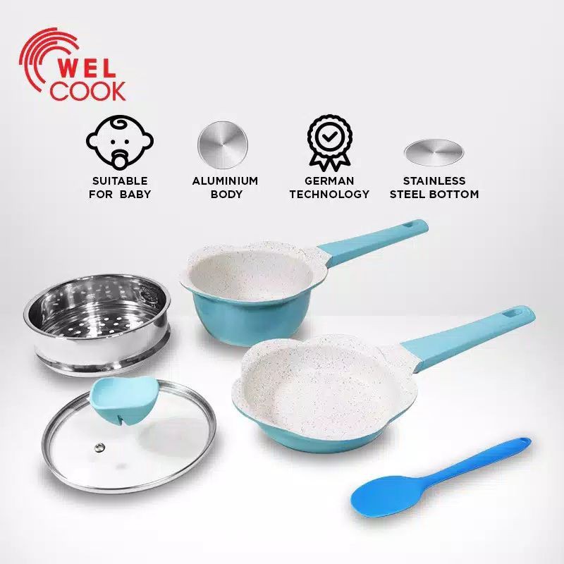 welcook cookware for baby set panci kukusan