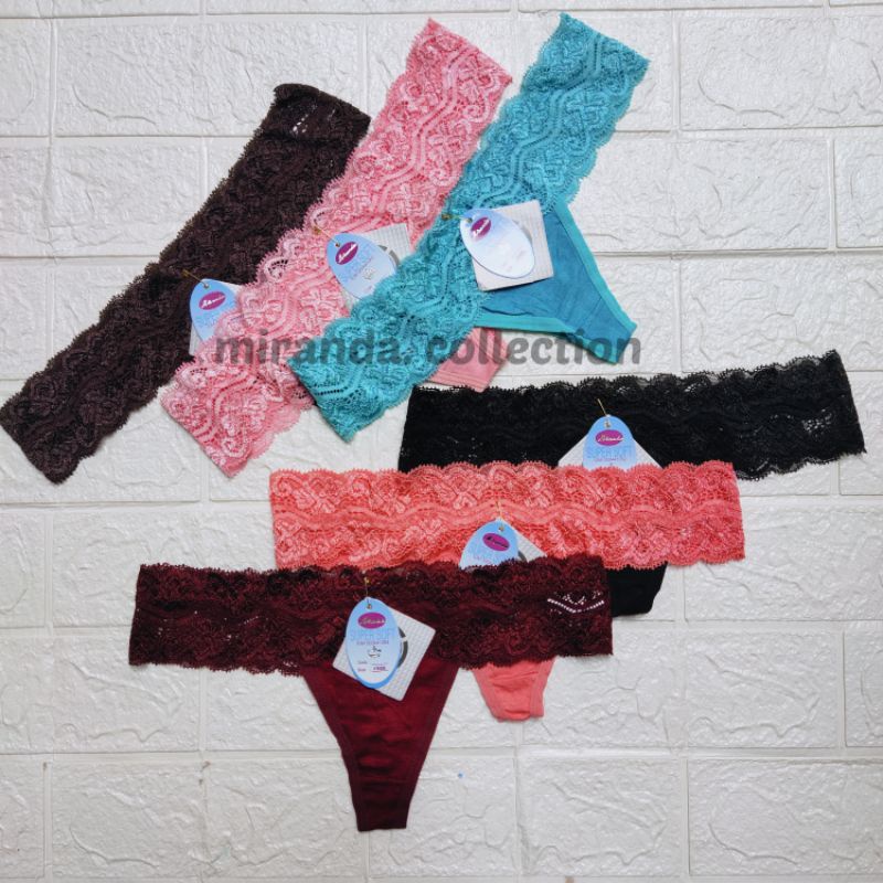 Celana Dalam Wanita / CD Wanita Mini Sexy Bahan Rayon Renda - Miranda 2669
