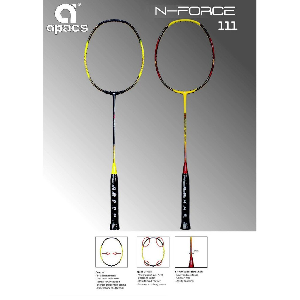 Apacs N-Force 111 Raket Badminton / Olahraga Bulutangkis Original N Force