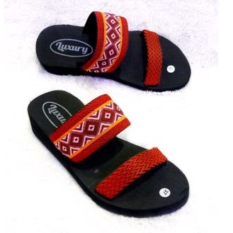LUXURY - Sandal Wanita Sandal Slip On Strap 2 size 36-40 Sandal Slop Sandal Slop Wanita