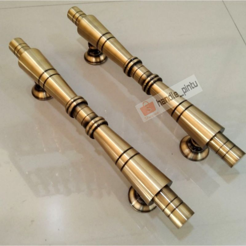 handle pintu gagang pintu kuningan bambu 35cm