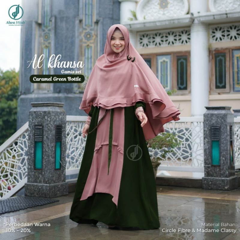 GAMIS SYAFIA &amp; AL KHANSA SET KHIMAR || ALWA HIJAB