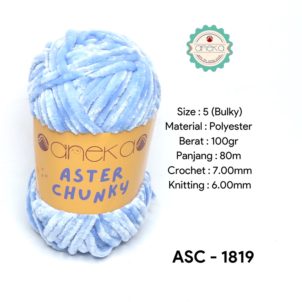 Benang Rajut Bludru Aster CHUNKY / Velvet Knitting Yarn - 1819