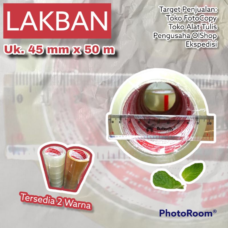 AH Plakban Lakban 45 mm x 50 m Kualitas Daimaru/ 2 inch x 50 m Tersedia 2 Warna