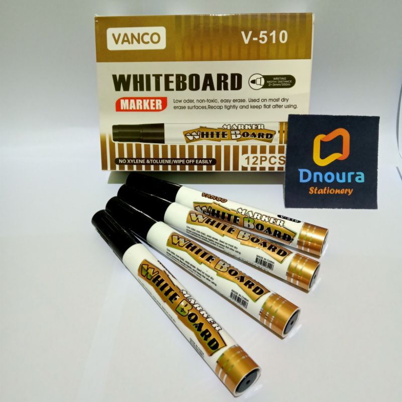 

SELUSIN ( 12 PCS ) Spidol Whiteboard Vanco V-510 Spidol Boardmarker Papan Tulis Vanco