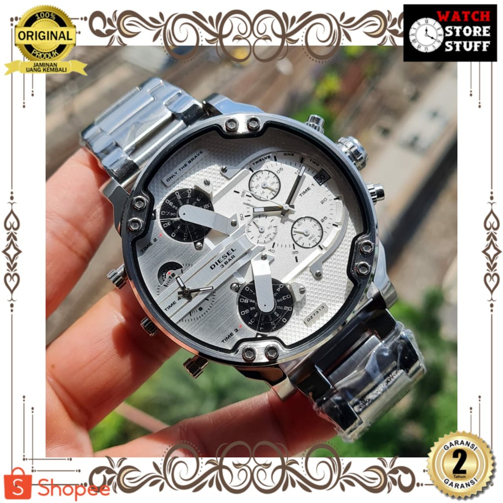 [JAM TANGAN PRIA WANITA | RANTAI | KULIT | KARET | MURAH | PRIA DIESEL]DIESEL GODZILLA 4 TIME ORIGIN