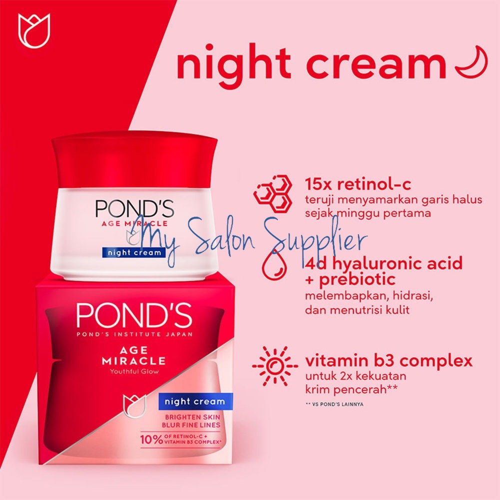 Ponds Age Miracle Youthful Glow Night Cream 10g