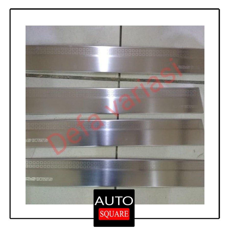 (NEW) Sill Plate Mobil sillplate samping all new Ertiga 2018 stainless logo Suzuki sport