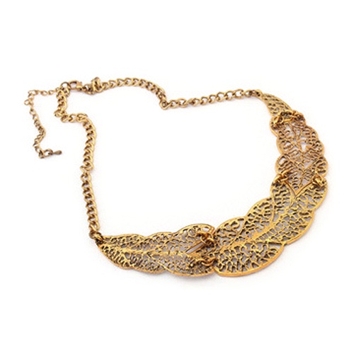 Hu Hu Hu Hu Hu Alat Bantu Pasang Kacamata♡ Kalung Rantai Liontin Daun Hollow Ala Vintage Untuk Wanitapesta Cocktailmalam