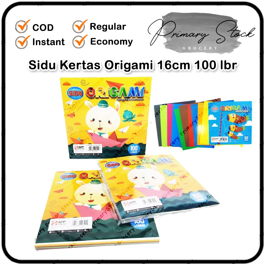 

Origami Paper 16x16 cm Kertas Lipat Sidu Sinar Dunia 100 Lembar Besar Kertas Sukung Warna