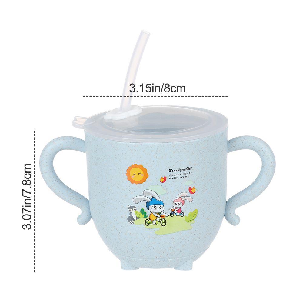 TOP Straw Cup Portable Leak Proof Baby Balita Botol Minum Anak