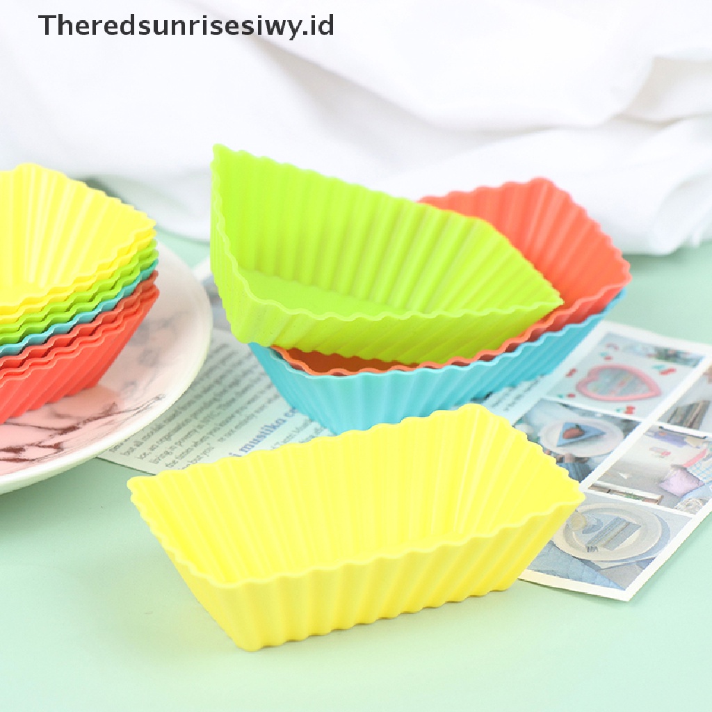 # Alat Rumah Tangga # 12pcs Cetakan Cupcake Muffin Bahan Silikon Dapat Digunakan Kembali