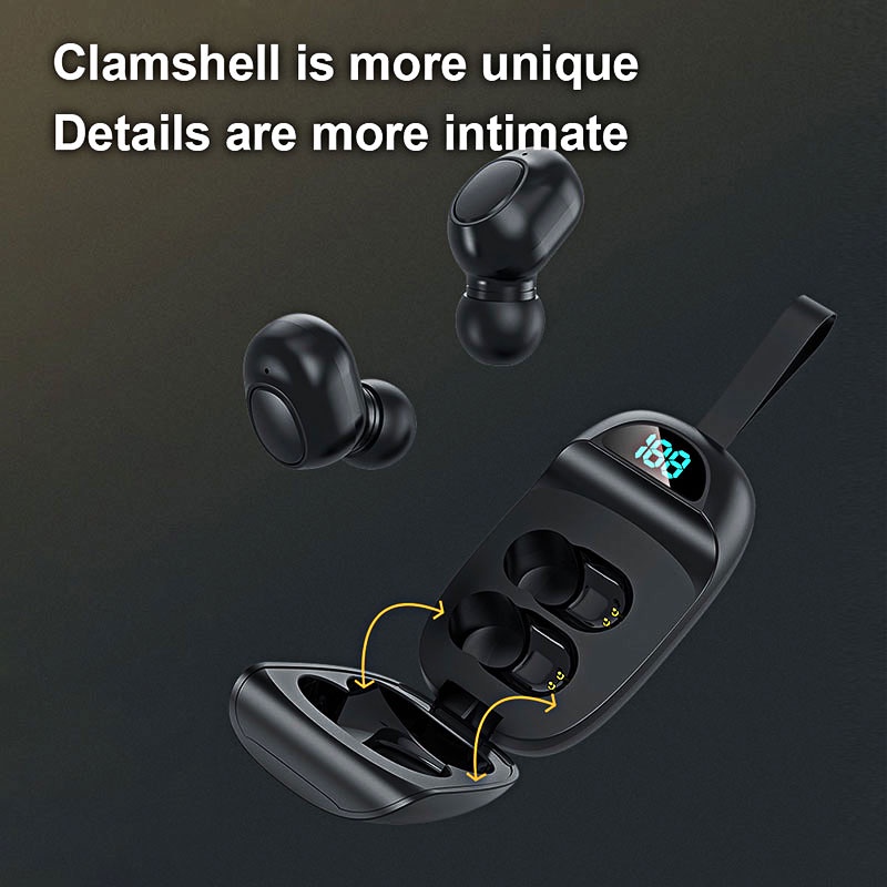 IN JKT JS25 Headset Bluetooth Sport TWS with Mic 9D Bass Stereo Type-C Handset Water Proof Earbud 5.0 Wireless Earphone Tahan Air (COD)-6