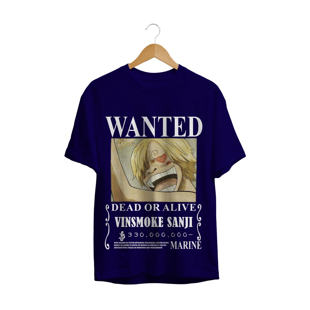 T-SHIRT BAJU ONE PIECE WANTED VINSHMOKE SANJI