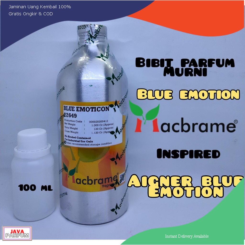 BLUE EMOTICON BIBIT PARFUM MURNI 100 ML.BY MACBRAME ( AIGNER BLUE EMOTION )