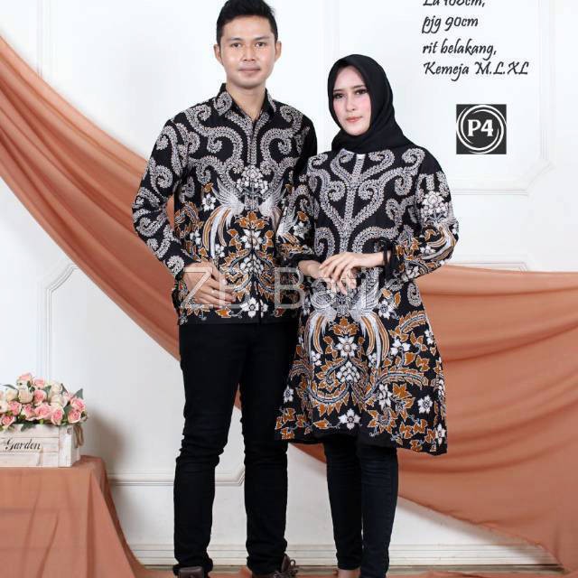 ZB Batik - Maura Couple - Sania Ruffle Batik Couple Ori Ndoro Jowi Garansi Termurah Shopee