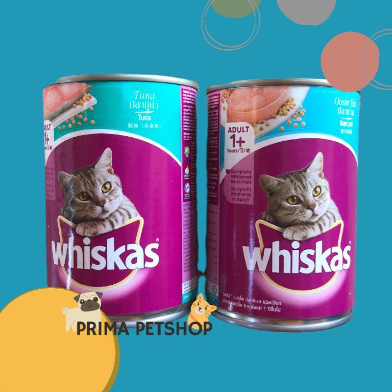 Whiskas 1+ kaleng makanan kucing basah medan 400g