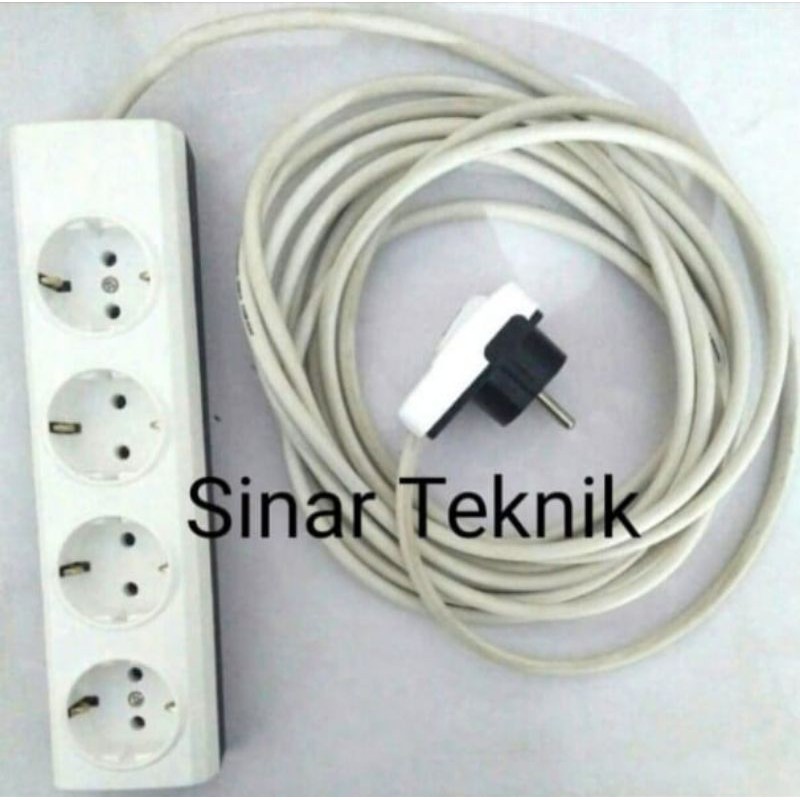 stopkontak 4 Lubang Broco/kabel 3 Meter Eterna/Steker ON/OFF BROCO