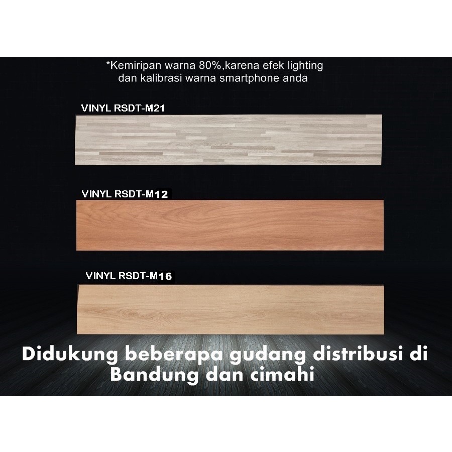 VINYL FOAM KAYU STICKER PLIN LANTAI /DINDING TINGGAL TEMPEL