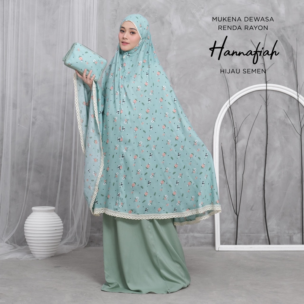 MUKENA BALI TASIK - MUKENA RENDA RAYON DEWASA MOTIF HANNAFIAH