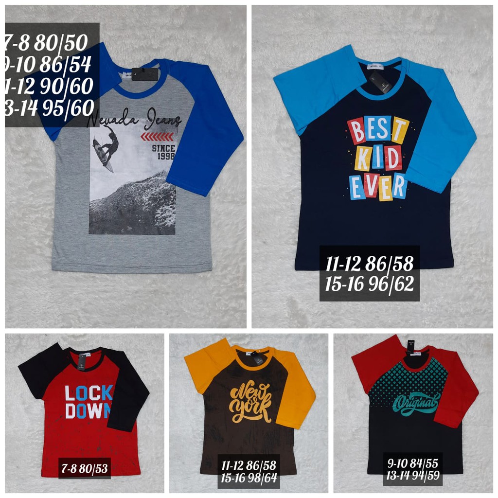 Kaos Nevada Boy raglan tshirt Anak cowok laki laki branded matahari