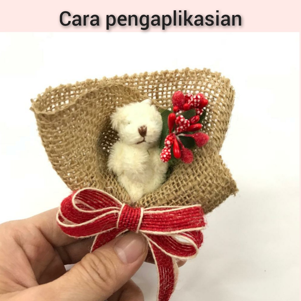 Pita Goni/ Burlap/ Hessian Aneka Warna 6 cm Import