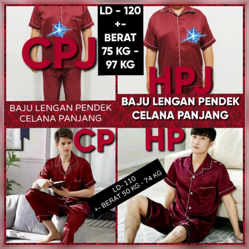 PIYAMA SATIN KELUARGA MAROON