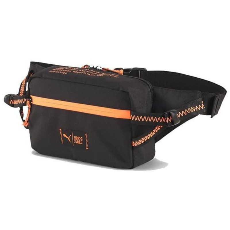 PUMA x FIRST MILE Waist Bag Black - Fizzy Orange Original
