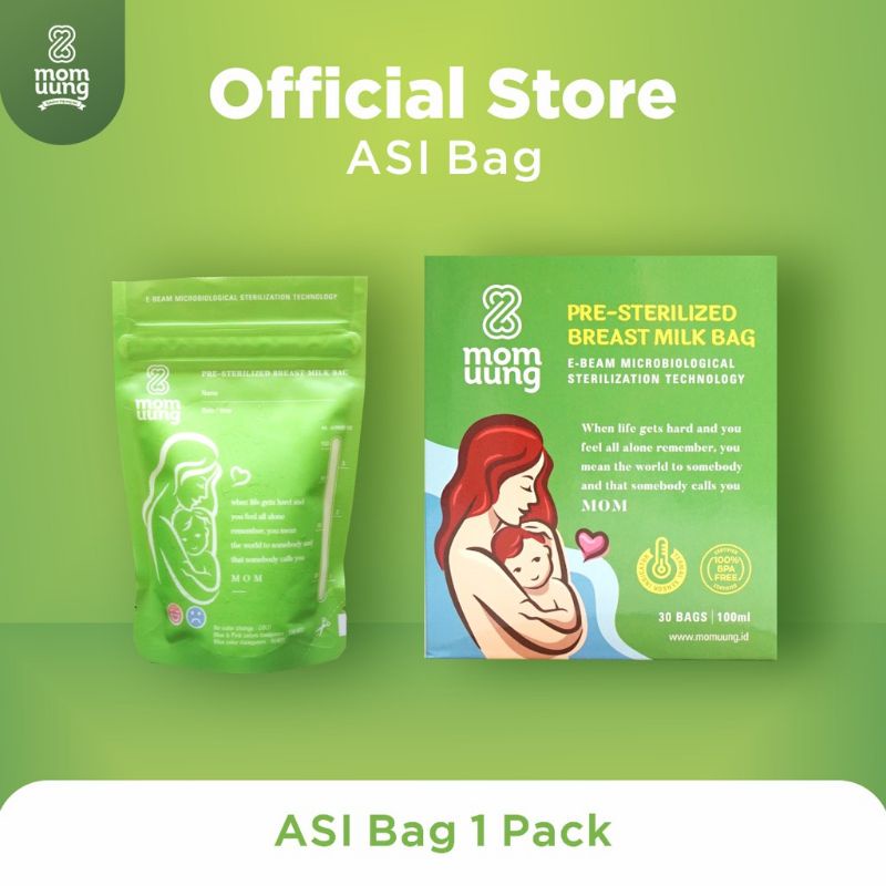 MOM UUNG Kantong Asi Pre-sterilized Breast Milk Bag isi 30 Bags 100ml