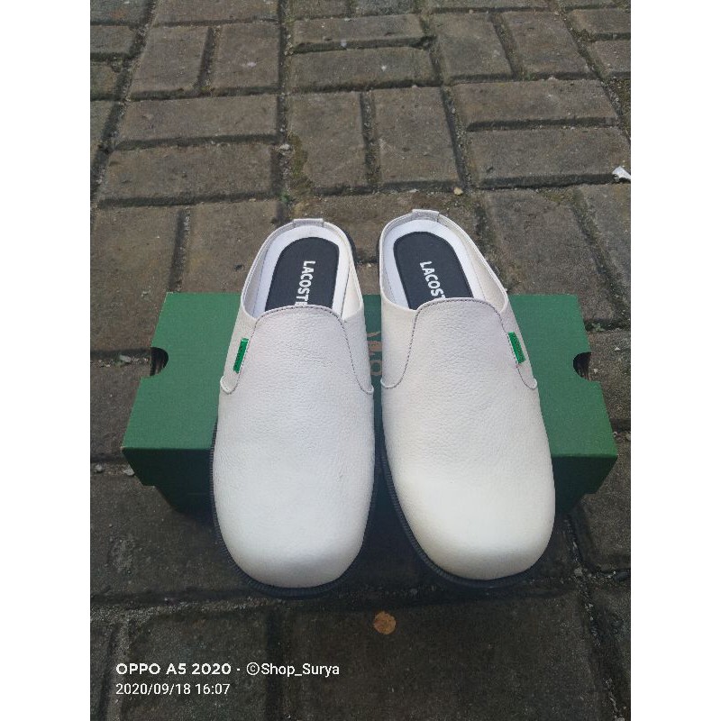 BIG SALE !!! SEPATU Kulit Kalep Best Seller LACOSTE LS. 02 ORIGINAL | Sepatu Slop Tutong Pria