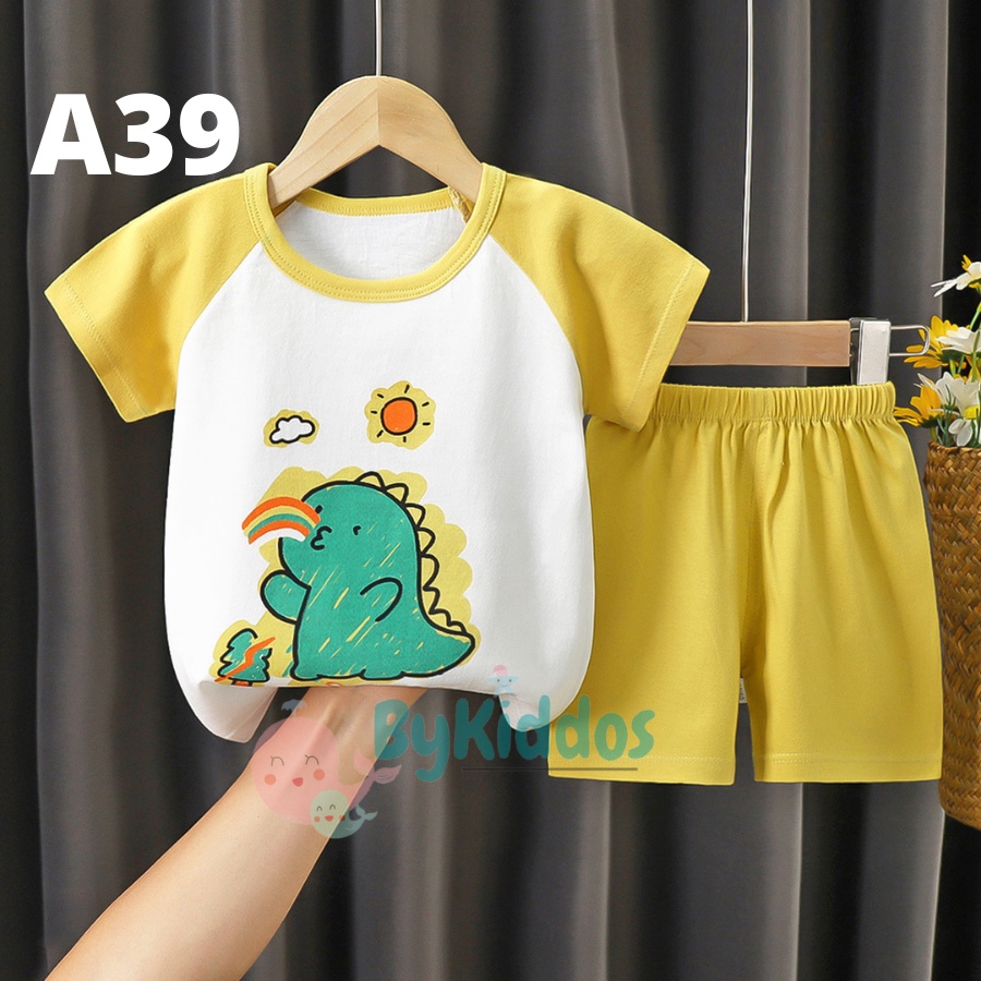 ByKiddos - Setelan Baju Bayi Impor / Baju Anak Laki-laki / Setelan Kaos Anak / Baju Bayi Lengan Pendek PART 5