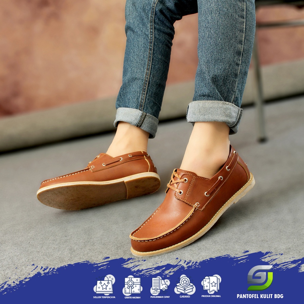 PKB x FLO - Sepatu Kulit Pria Casual Formal Unisex Kondangan Lamaran Kuliah Kerja Kantor Ready Ukura