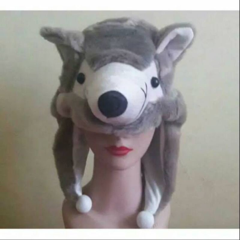 Jual TOPI ANIMAL HAT serigala | Shopee Indonesia