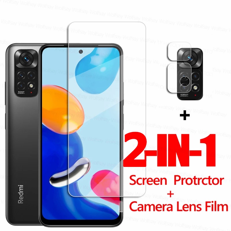 Pelindung Layar Tempered Glass Redmi Note 11, Redmi Note 11 Pro, Redmi Note 11 Pro 5G Paket 2 in 1