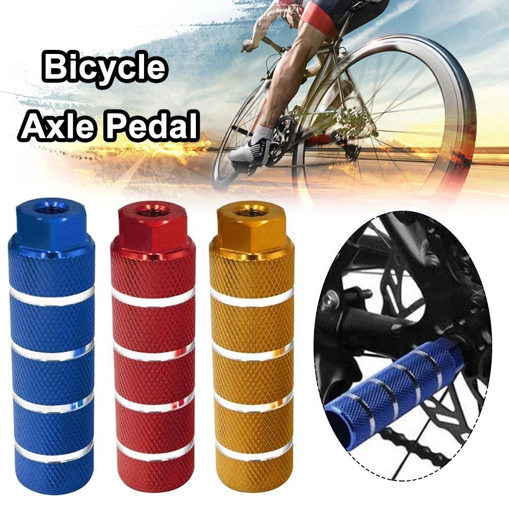 R-FLOWER 1pasang Pedal As Sepeda Olahraga Luar Ruangan As Belakang Aksesori Bersepeda Pijakan Kaki Tuas Silinder Grip
