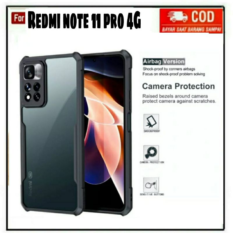 PROMO CASE  REDMI NOTE 11 PRO 4G 10 4G 10 PRO 10s  HARDCASE  SOCKPROOF ARMOR TRANSPARAN PROTECT CAMERA