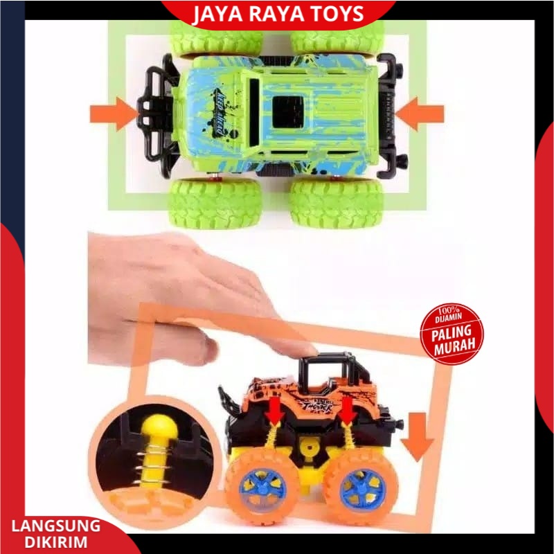 Mainan Mobil Monster Truck Monster Zap dan Mainan Anak Bayi Tekan Mainan Bentuk Bebek Sepeda Motor Terbaru Murah