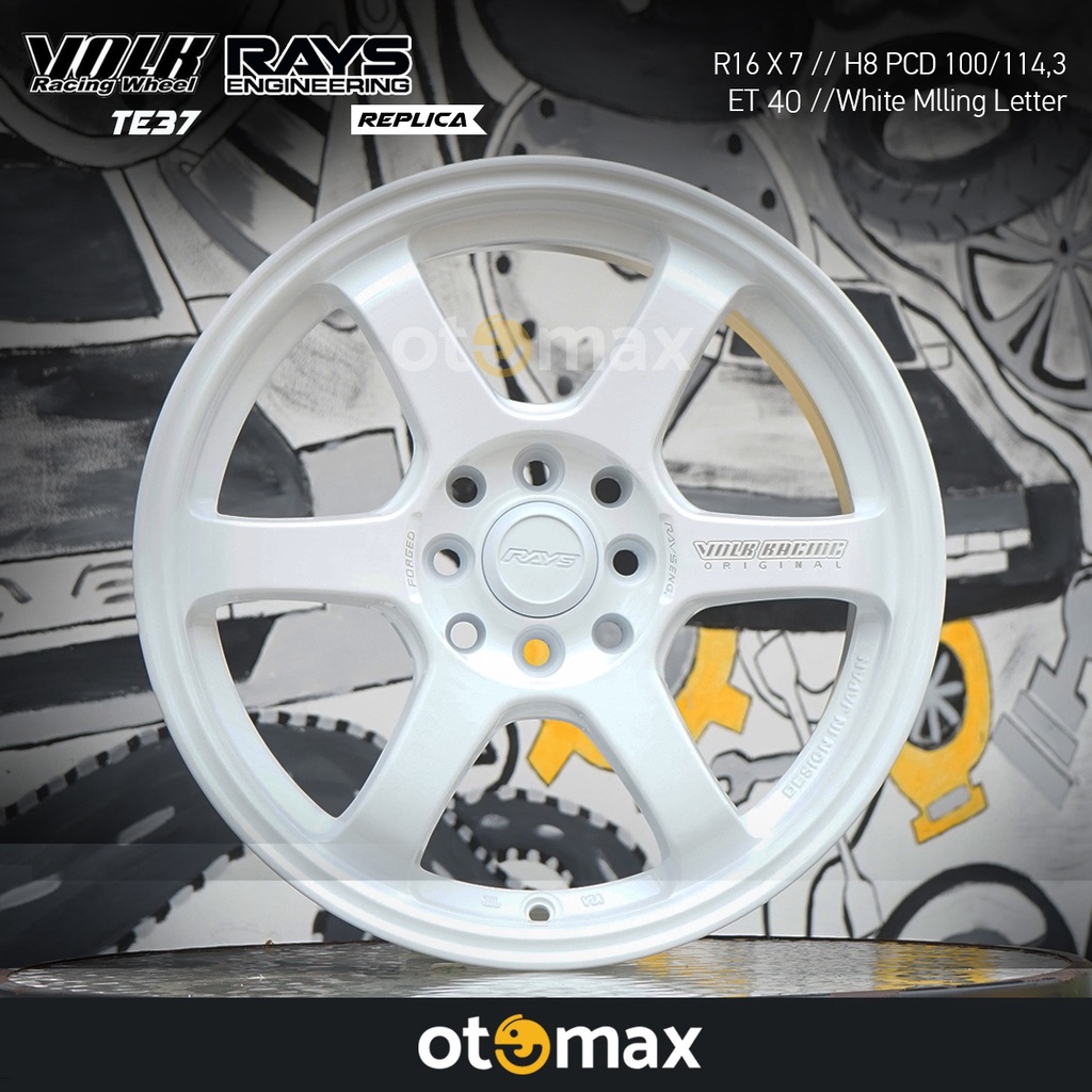 Velg Mobil Volk Rays TE37 Saga Ring 16 H8 White
