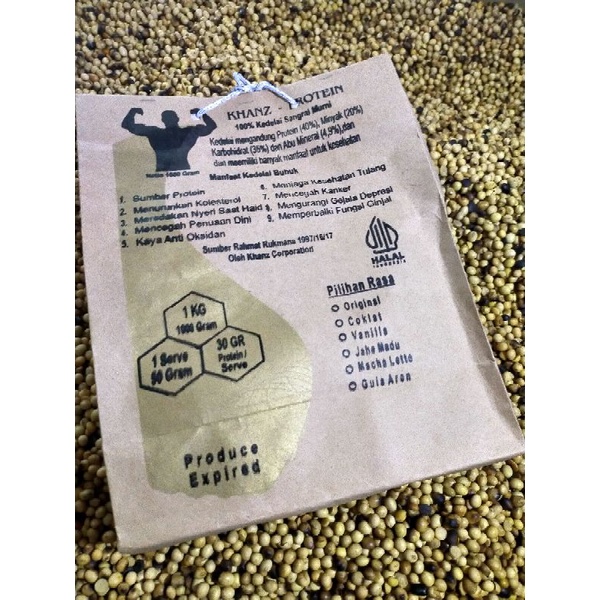 KHANZ PROTEIN WHEY PROTEIN BUBUK SUSU KEDELAI 1KG(1000GRAM)