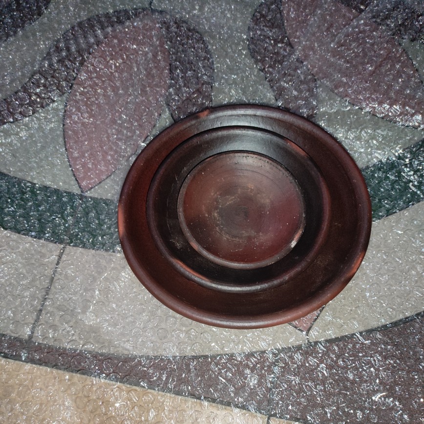 Tempat Sambal Gerabah Cawan D 10 Cm - Piring Cobek Cowek Tanah Liat